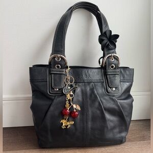 vintage Coach Pleated Soho Tote Bag